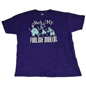 Disney Shes My Foolish Mortal Purple T-Shirt XXL 100% Cotton Authentic Original